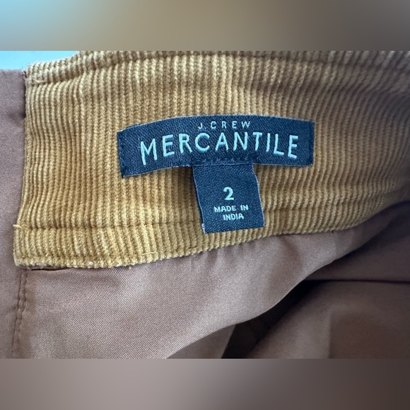 J CREW MERCANTILE MUSTARD CORDUROY SKIRT - Picture 2 of 3